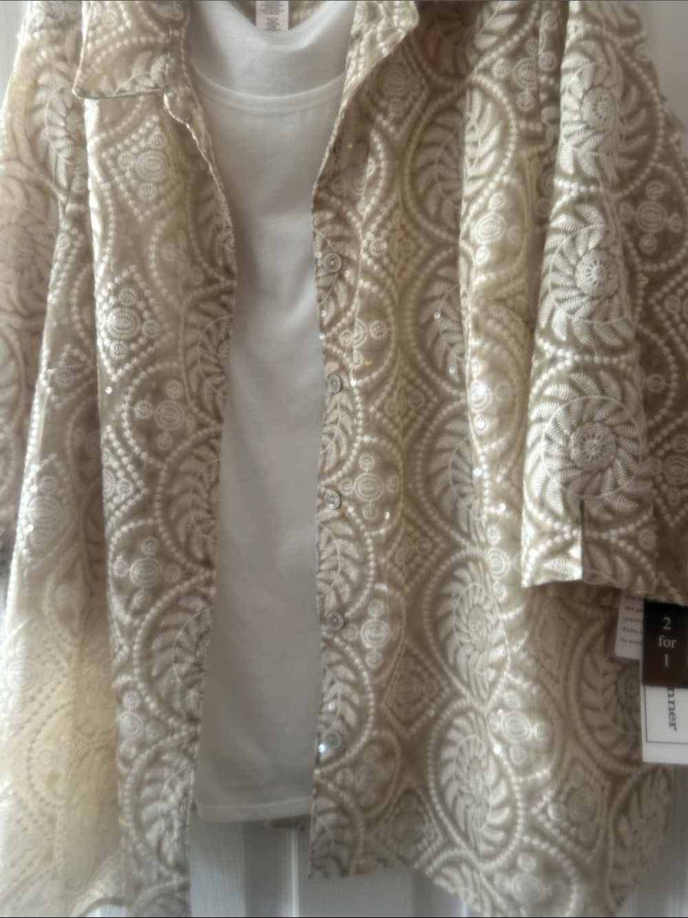 NWT Sz 2x Alfred Dunner natural wonder blouse 2-1
